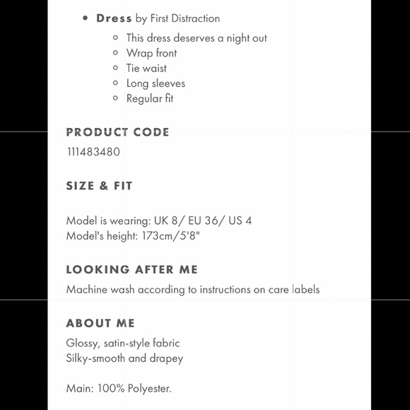 ASOS First Distraction The Label Satin Mini Wrap Dress in Olive - Picture 6 of 6